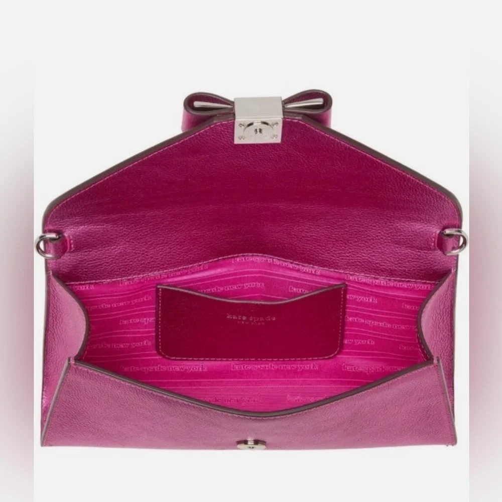 kate spade- Morgan- Bow Envelope Flap Crossbody- Bikini Pink- NWT